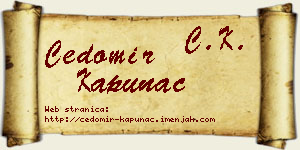 Čedomir Kapunac vizit kartica